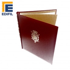 Cubierta "Semilujo" Escudo Real con funda y título "España"