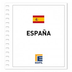 Juego de Hojas EDIFIL España: Barcelona, Valencia, etc. Ilustrado. Color