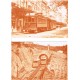 Juego de 10 postales "Ferrocarriles en sepia"