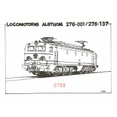 Sobre temático con 6 postales LOCOMOTORAS ALSTHOM
